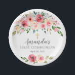 Plato De Papel Comunidades florales Subió<br><div class="desc">Hermoso diseño de flores acuáticas pintadas a mano con una paleta de colores brillante en primavera para añadir un toque de elegancia a su evento.</div>