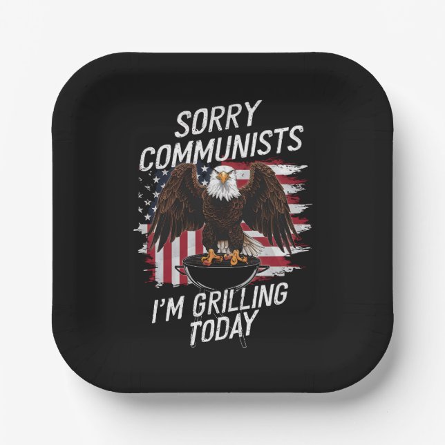 Plato De Papel Comunistas que lamento lo gracioso que estoy asomb (Anverso)