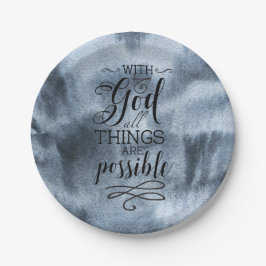 Plato De Papel Con Dios, todas las cosas son posibles