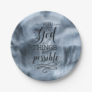 Plato De Papel Con Dios, todas las cosas son posibles
