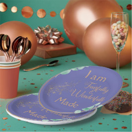 Plato De Papel Con miedo y maravillosamente hecho