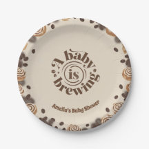 Plato de papel con tema de café 'Está preparando u