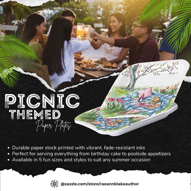 Plato de Papel con Tema de Picnic (Subido por el creador)