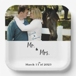 Plato De Papel Con una foto