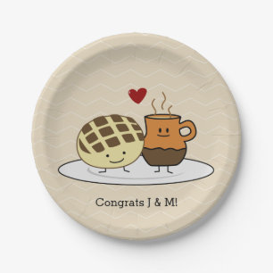 Plato De Papel Concha dulce del mexicano del dulce de la cacerola