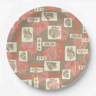 Plato De Papel Conchas submarinas de Kua Bay Hawaiian