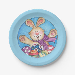 Plato De Papel Conejito de pascua - placas de papel