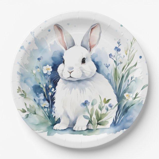 Plato De Papel conejito para Pascua (Anverso)