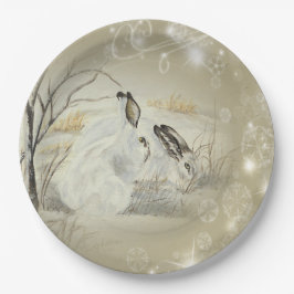 Plato De Papel Conejitos/placas de papel de los conejos