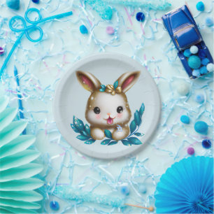 Plato De Papel Conejo bebé kawaii lindo y adorable