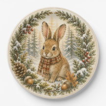 Conejo caprichoso del bosque en el bosque invernal