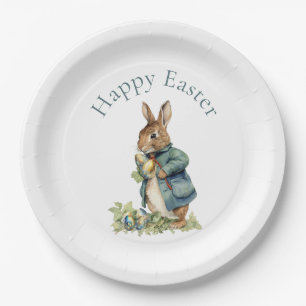 Plato De Papel conejo de Pascua