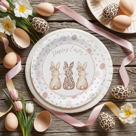 Plato De Papel Conejo de Pascua elegante personalizado