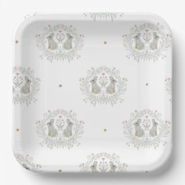 Plato De Papel Conejo de Pascua II