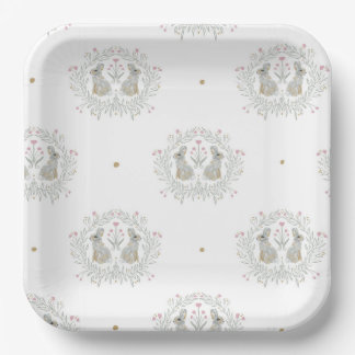 Plato De Papel Conejo de Pascua II