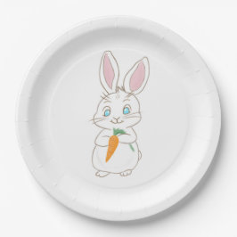 Plato De Papel Conejo Pedro