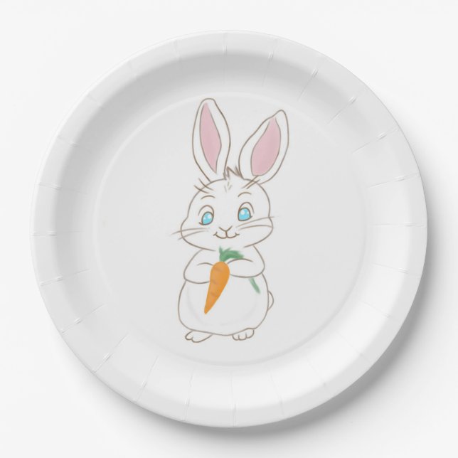 Plato De Papel Conejo Pedro (Anverso)