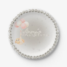 Conejo personalizado en una ducha de bebé con cred