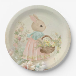 Plato De Papel Conejo Shabby Chic Spring