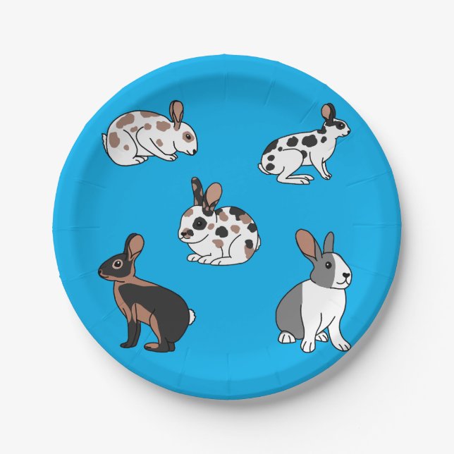 Plato De Papel Conejos (Anverso)