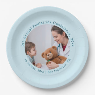 Plato De Papel Conferencia Médica de Pediatría para Niños