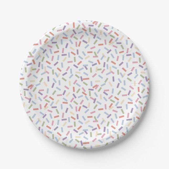 Plato De Papel Confetti Conteporario (Sprinkles) (Anverso)