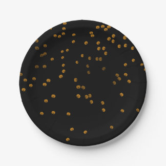 Plato De Papel Confetti de Jack O'Lantern