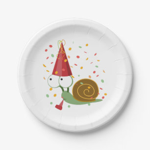 Plato De Papel Confetti Fiesta Snail