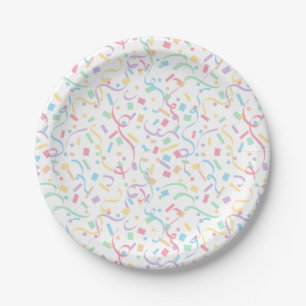 Plato De Papel Confetti Pastels (Sorpresa)