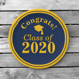 Plato De Papel Congrats Clase de Oro de la Armada 2024