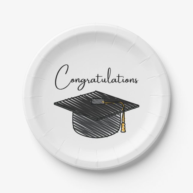 Plato De Papel Congratulations Graduation Themed Celebration (Anverso)