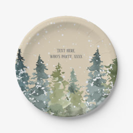 Plato De Papel Conífero, Pino Árbol, Evergreen