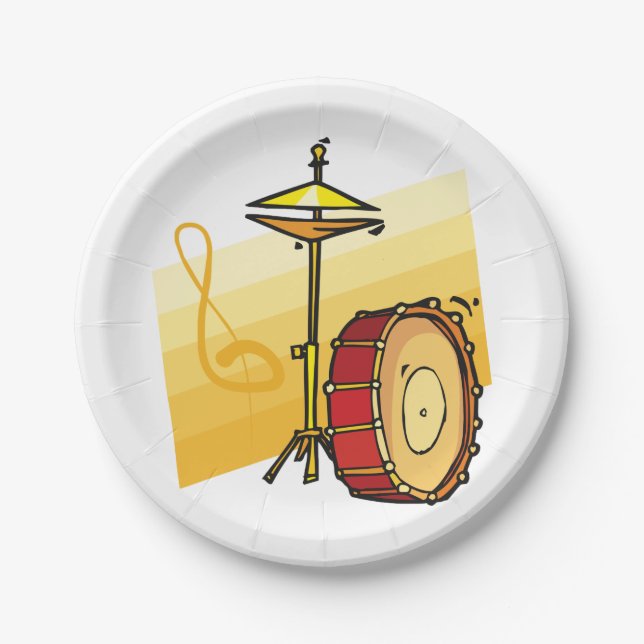 Plato De Papel Conjunto de tambores (Anverso)