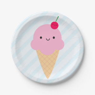 Platos Dibujo Animado Del Cono Helado Platos Dibujo Animado Del Cono Helado