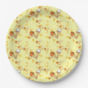 Plato De Papel Conos de Helado
