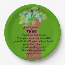 Plato De Papel Consejo de un árbol