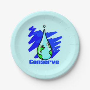 Plato De Papel Conservar el agua