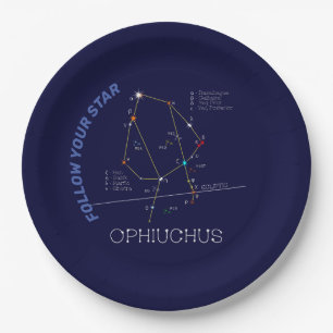 Plato De Papel Constelación de Zodiac Ophiuchus