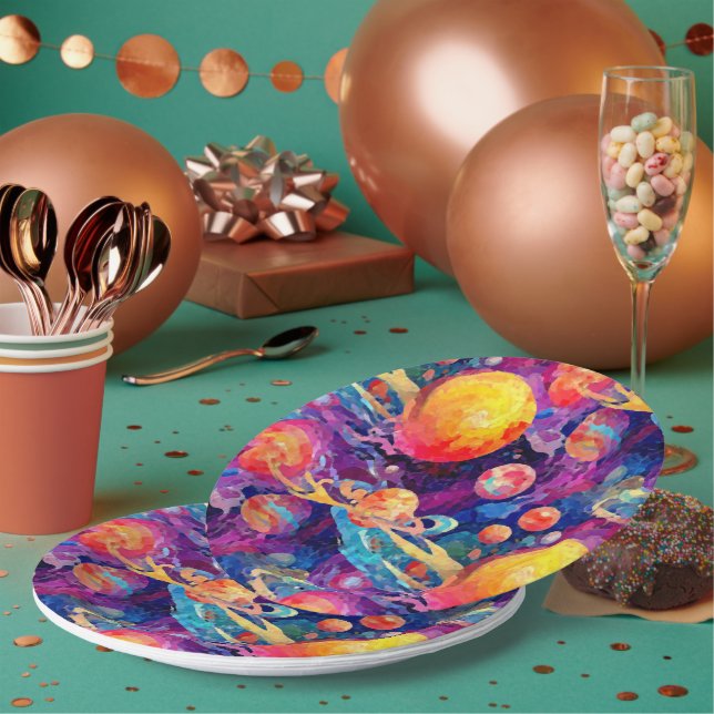 Plato De Papel Constelación maravillosa (Multi)