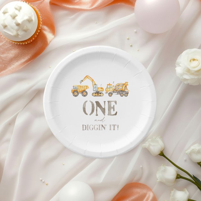 Plato De Papel Construcción 1.ᵉʳ Fiesta Placas (Subido por el creador)