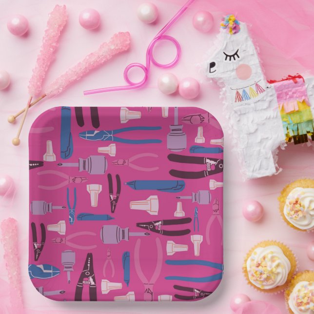 Plato De Papel Construcción de herramientas Fiesta eléctrico, Chi (Fiesta)