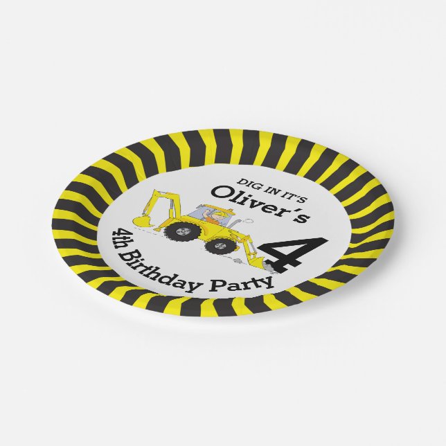 Plato De Papel Construcción de niños placa personalizada de cuart (Angular)