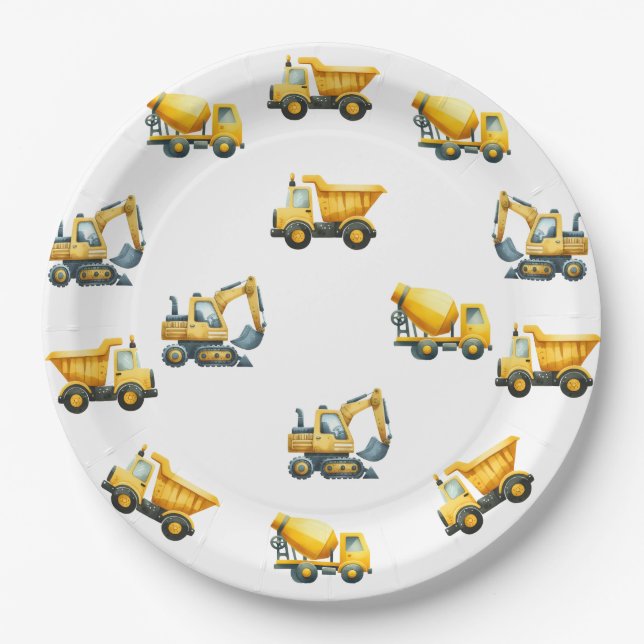 Plato De Papel Construcción de placas de camiones de volquete ama (Anverso)