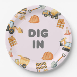 Plato De Papel Construction Party Plates