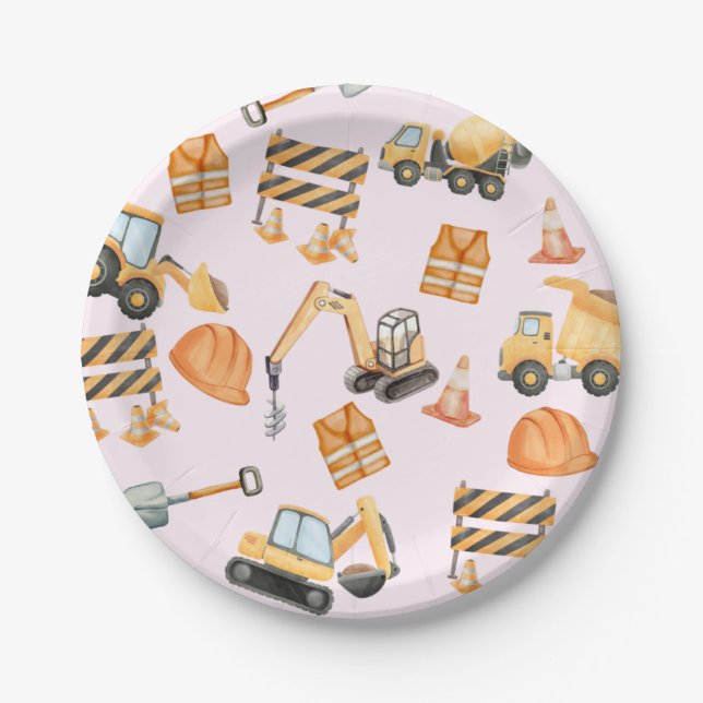 Plato De Papel Construction Plates (Anverso)