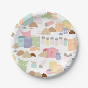 Plato De Papel Contenedores de azúcar y especias