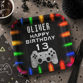 Plato De Papel Controlador de videojuegos Fiesta de cumpleaños de
