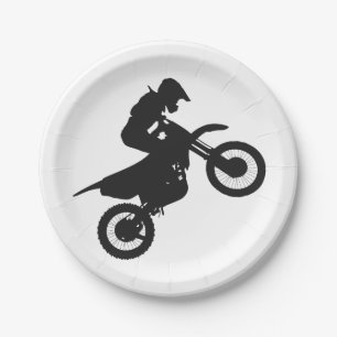 Plato De Papel Controlador Motocross - Elegir color de fondo