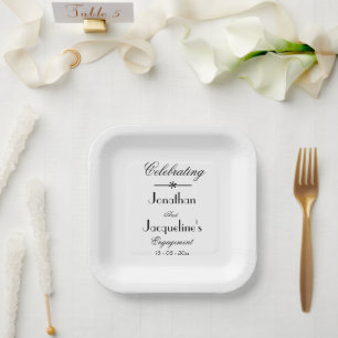 Plato De Papel Conversación de nombres personalizados de Moda mod