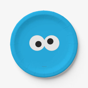Plato De Papel Cookie Monster Big Face